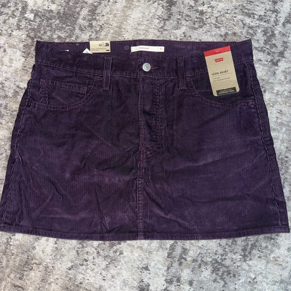 Levi's Purple Corduroy Mini Skirt
